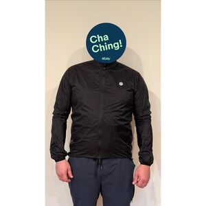 Siroko V1 Cycling Windbreaker Jacket Mens Large Black Full Zip Reflective V1-L